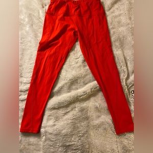 Red leggings